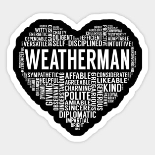 Weatherman Heart Sticker